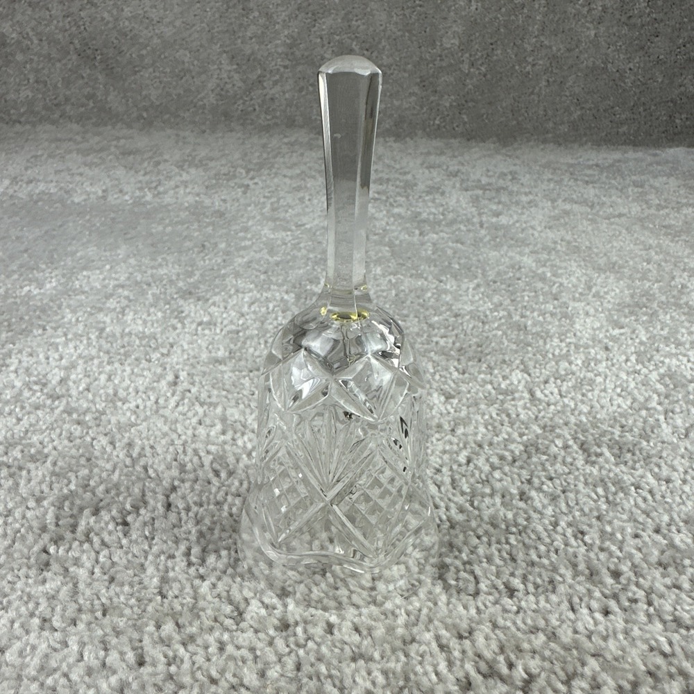 Vintage Crystal Bell Clear Glass 5.5"